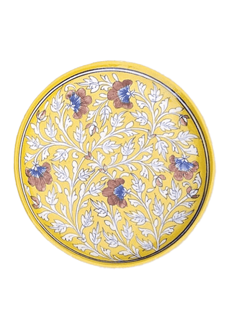 Order Online Yellow Floral Blue Pottery