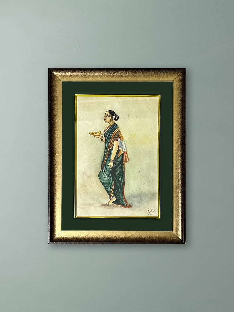 Shop A Women in Mysore painting by Hemalatha B 
