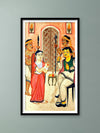 Shop Babu and Bibi in Kalighat Art by Bapi Chitrakar