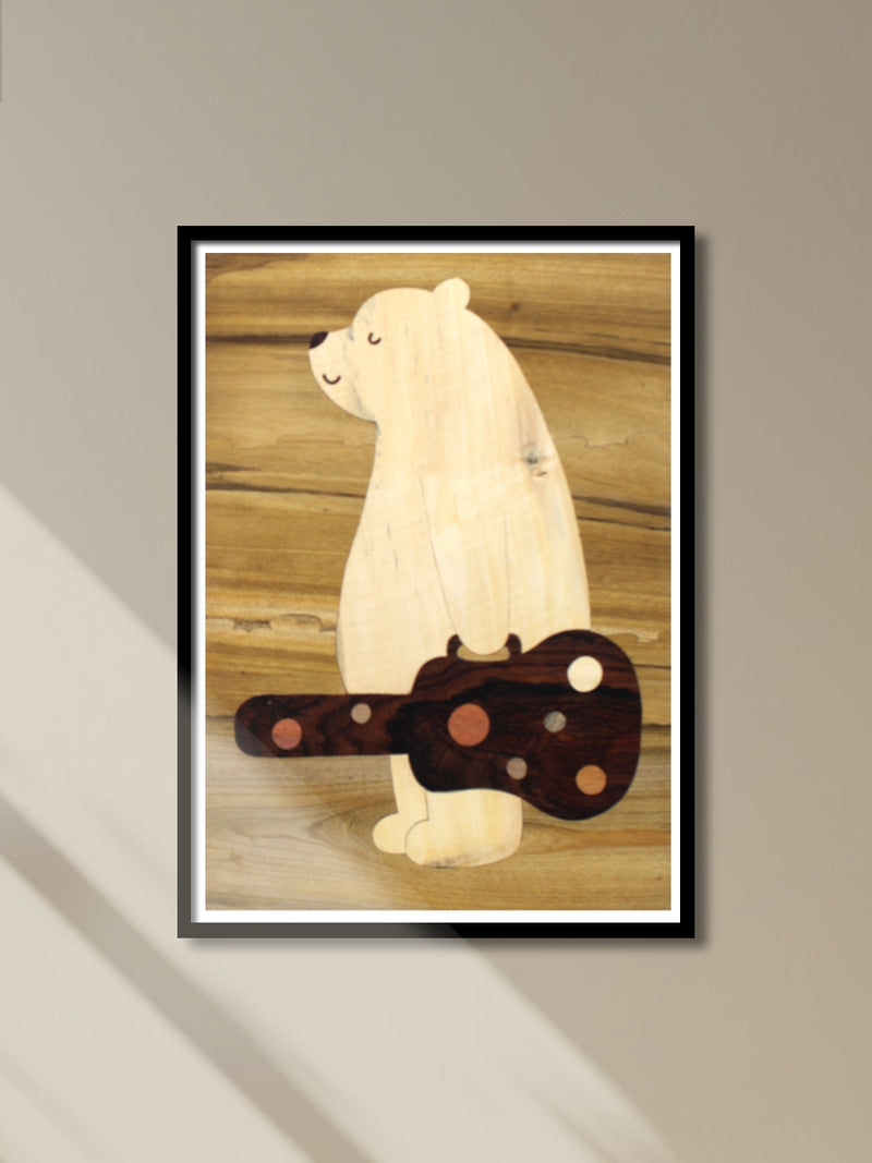 Shop Bear with Guitar in Mysore Rosewood Inlay by Mohan Kumar