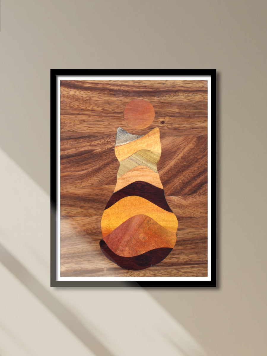 Shop Mysore Wooden Inlay Cat Painting Online