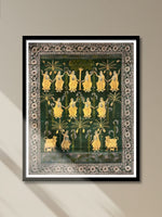 Shop Dancing Gopis in Basant Ritu (Spring Season) in Pichwai by Naveen Soni