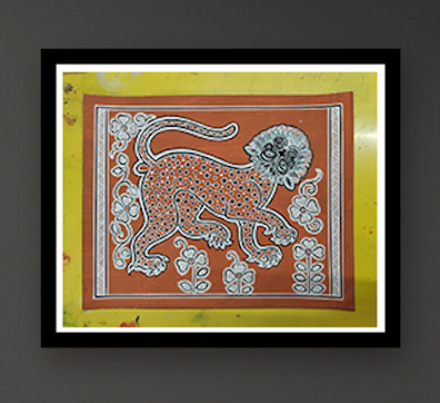 Roar of Majesty: Mandana Tapestry of Wild by Vidya Devi Soni for sale