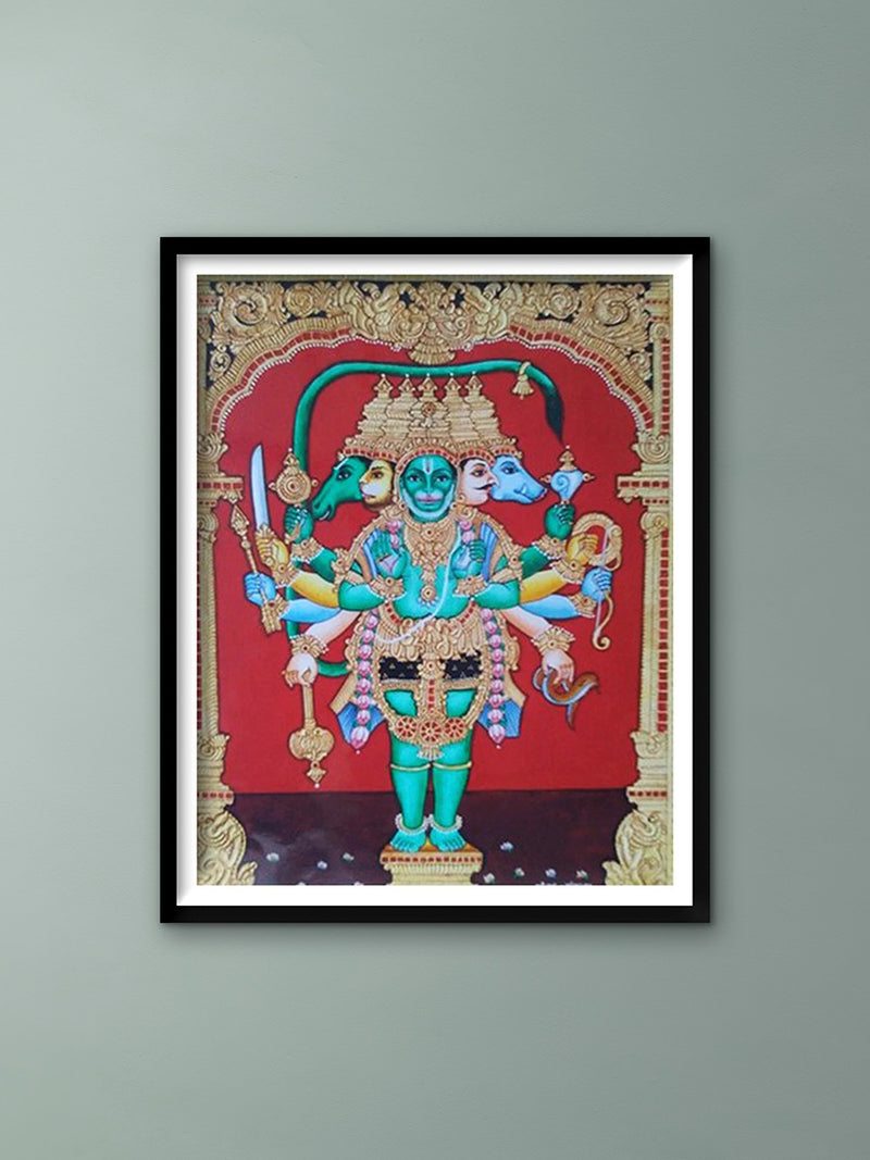 Shop Marvel of Panchmukha Hanuman: Mysore Painting by Dr. J Dundaraja
