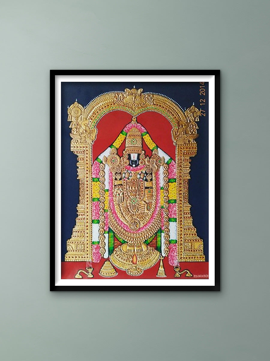 Shop Opulence of Tirupati Balaji: Mysore Painting by Dr. J Dundaraja
