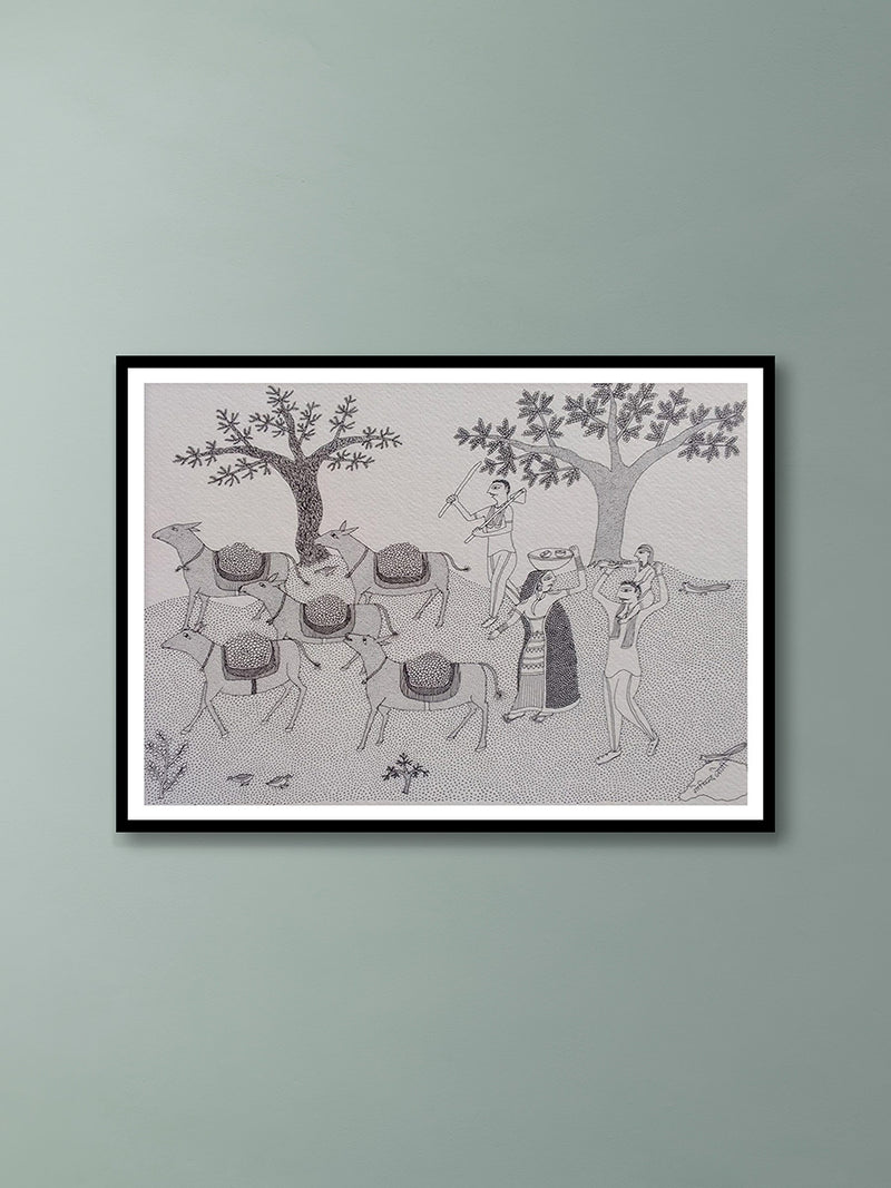 Shop Pastoral Scene in Jogi Art by Govind Bhai Bharthri