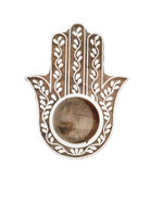 Hand shaped Diya wood Art for Sale