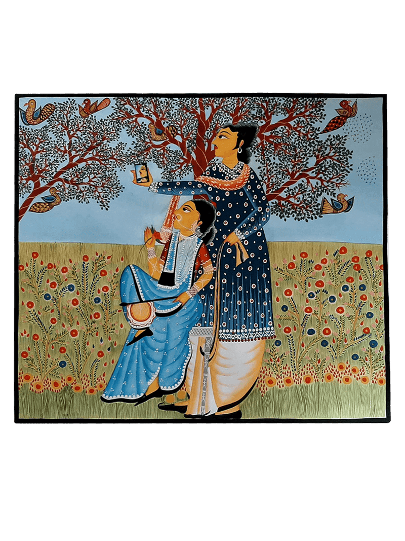 Buy Couple in Kalighat painting by Uttam Chitrakar