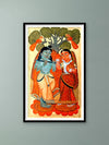 Shop Radha-Krishna's Sacred Love in Kalighat Painting by Bapi Chitrakar