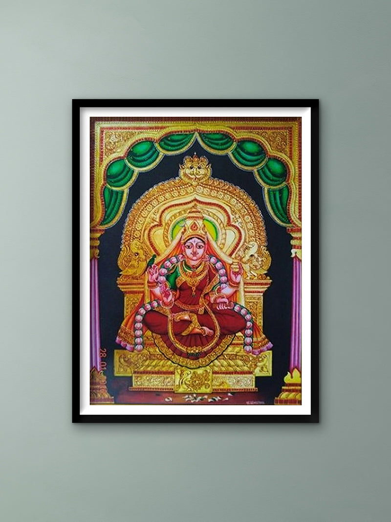Shop Radiance of Goddess Sringeri Sharada:Mysore Painting by Dr. J Dundaraja
