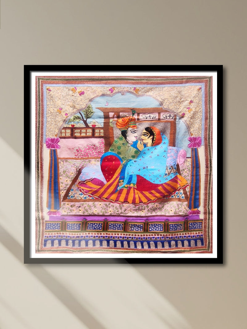 Shop Romantic Scene in Batik and Kantha by Kartik Manna