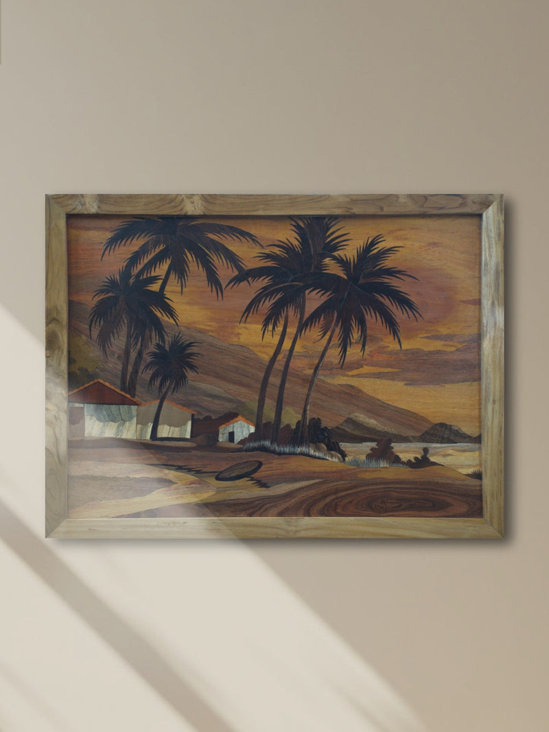 Shop Serene coastal landscape in Mysore Rosewood Inlay by Mohan Kumar