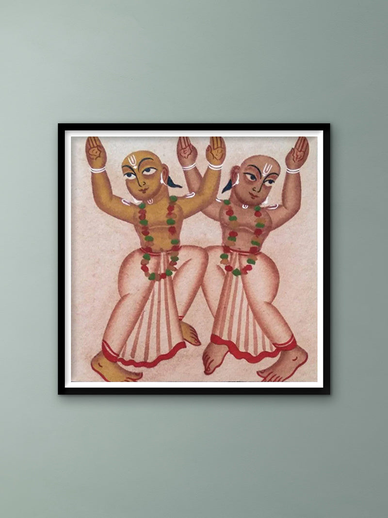 Shop Shikha of Devotees in Kalighat Painting by Bapi Chitrakar