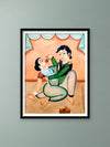 Shop Tender Embrace in Kalighat Painting by Bapi Chitrakar

