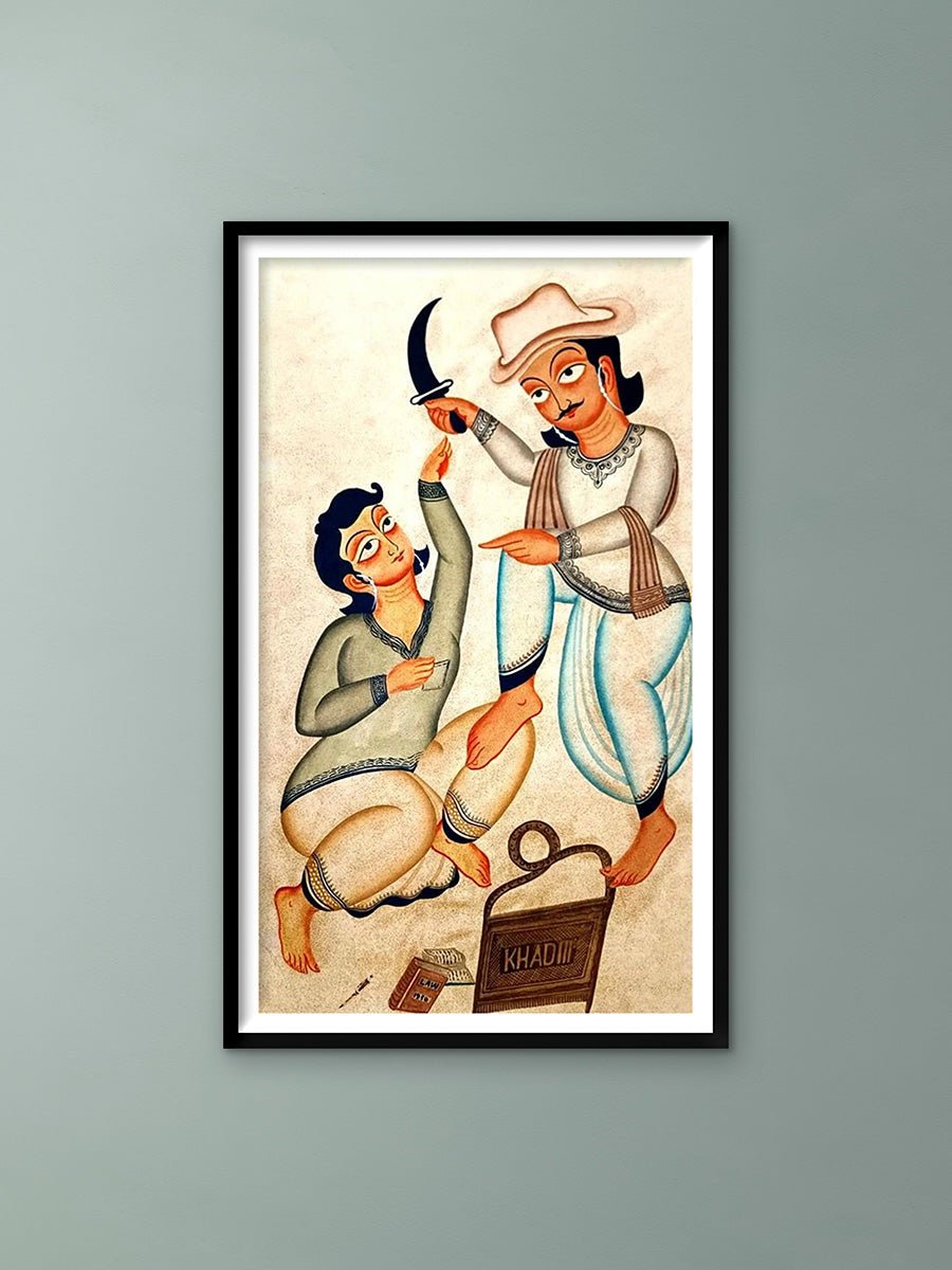Shop The Oppressor in Kalighat Painting by Bapi Chitrakar
