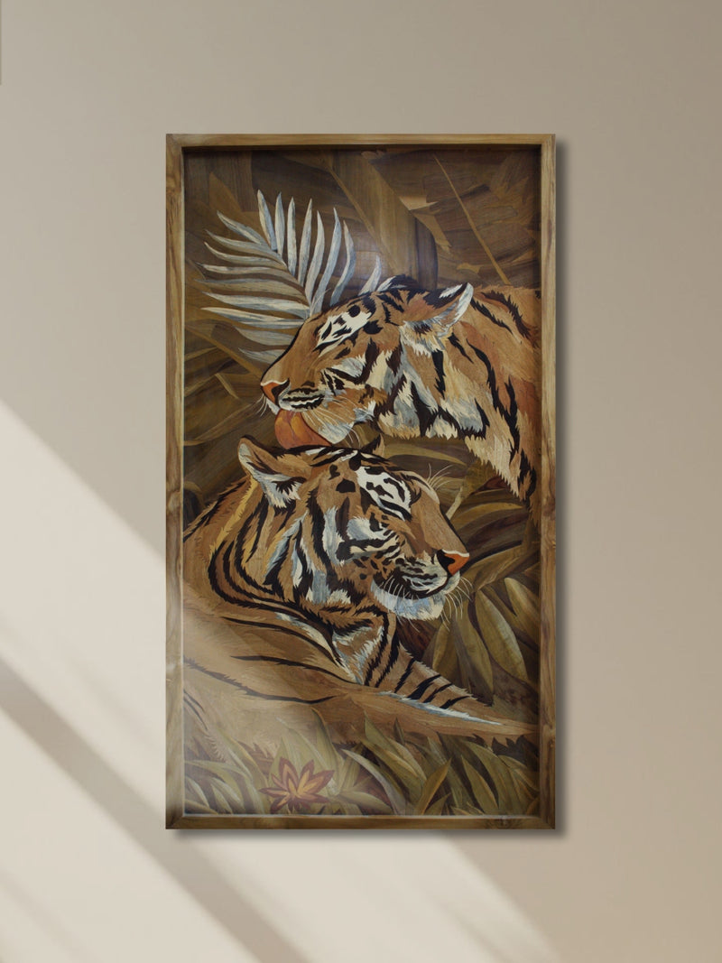 Shop Tigers in Mysore Wood Inlay by Mohan Kumar