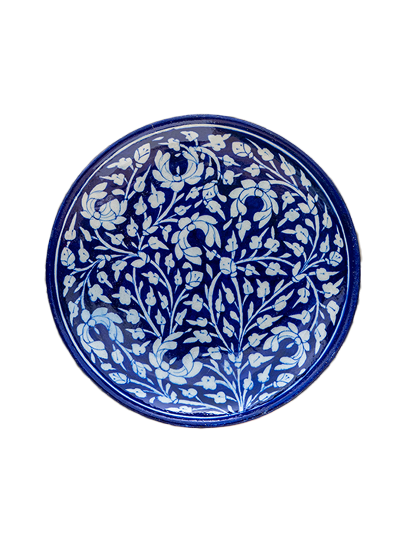 Buy Wall Plate Blue Pottery 