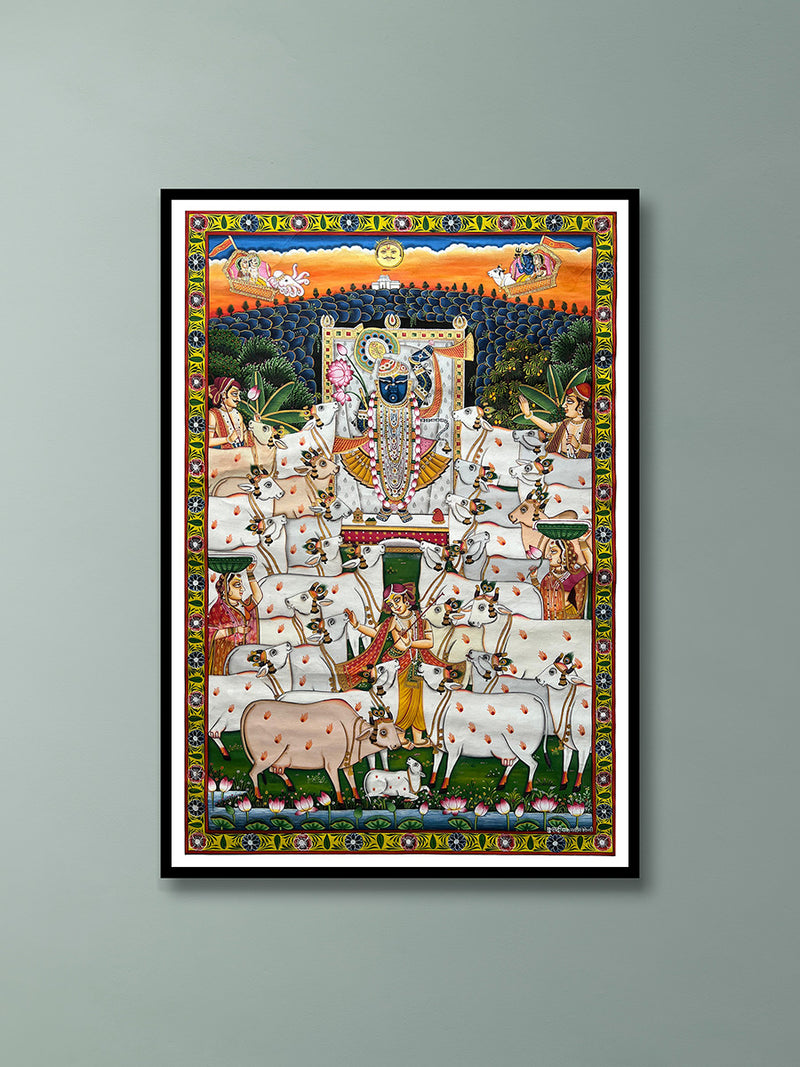 Buy Shrinathji's Gopashtami in Pichwai by Naveen Soni
