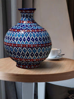 Shop The Enchanting Crimson Azure Pot, Blue Pottery By Gopal Saini