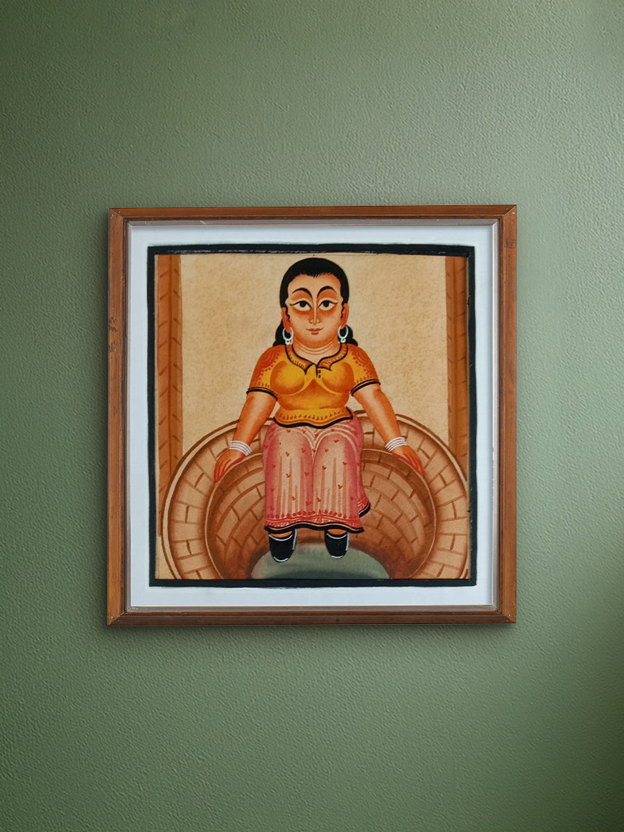 Buy A Girl Seated on the Well in Kalighat by Bapi Chitrakar