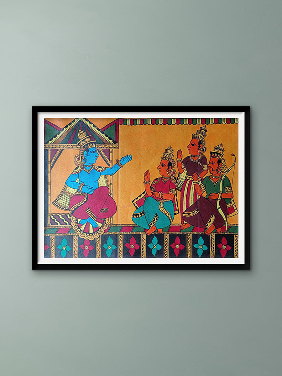 Buy A Glimpse of Ramayana: Chitrakathi Painting by Chetan Gangavane
