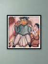 Shop Babu with Hookah in Kalighat Painting by Bapi Chitrakar