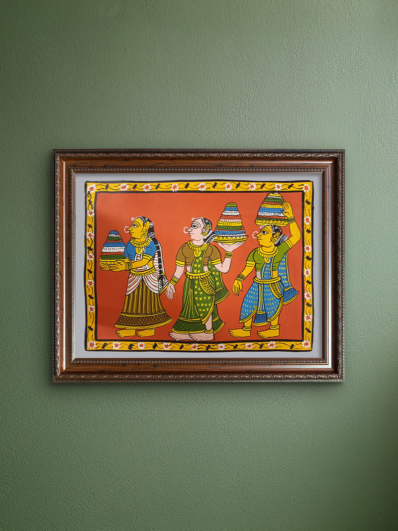 Buy Bathukamma: The Floral Celebration In Cheriyal Scroll by Sai Kiran