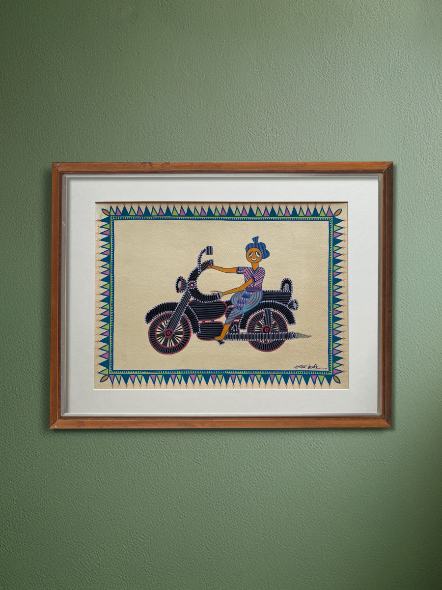 Buy Bike Ride In Pithora art by Chanchal Soni