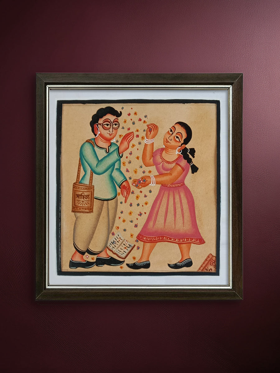 Buy Blossoming Romance: Lovers Amidst Flowers In Kalighat by Bapi Chitrakar