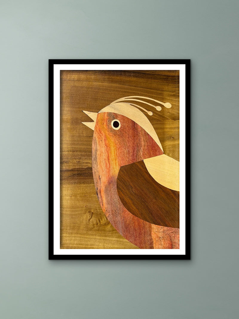 Buy Cockatoo Parrot In Wood Inlay by Mohan Kumar