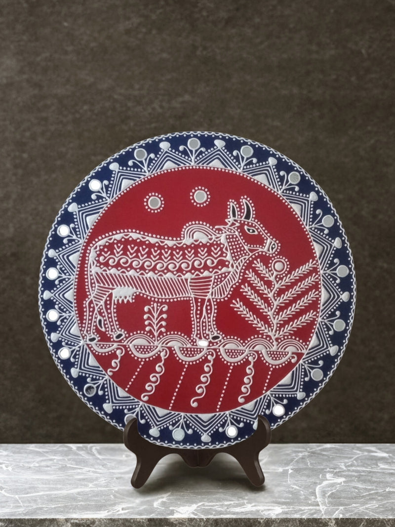 Shop Cow in red in Mandana by Kaluram Meghvanshi