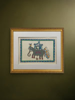 Buy Elephant Savari In Pithora art by Chanchal Soni