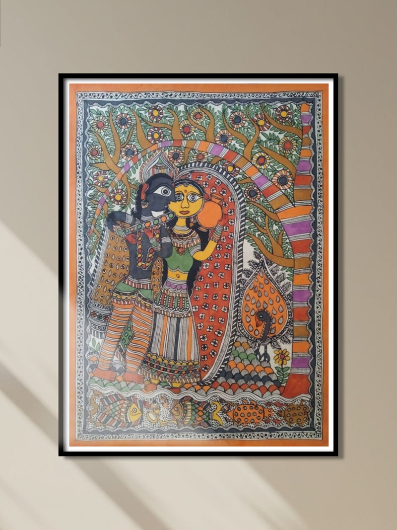 Buy Madhubani Painting Of Radha And Krishna- Folk Art