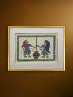 Buy Ladies at Work: Churning Butter In Pithora art by Chanchal Soni