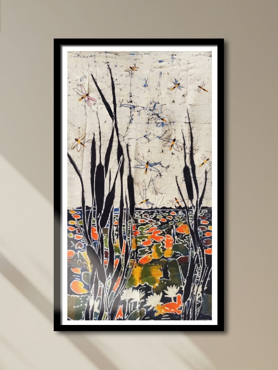 Shop Lotus Pond  in Batik and Kantha by Kartik Manna