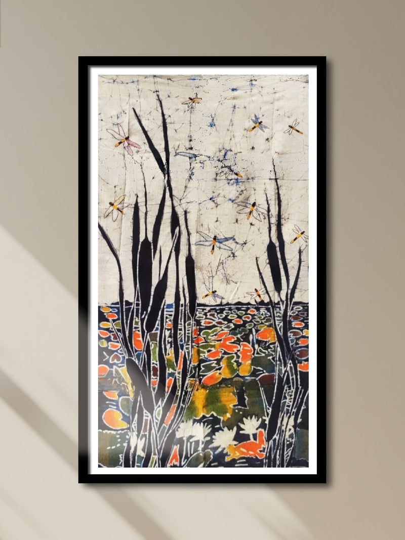 Shop Lotus Pond  in Batik and Kantha by Kartik Manna