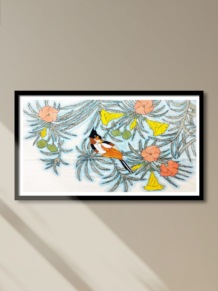 Shop Northern Cardinal in Batik and Kantha by Kartik Manna