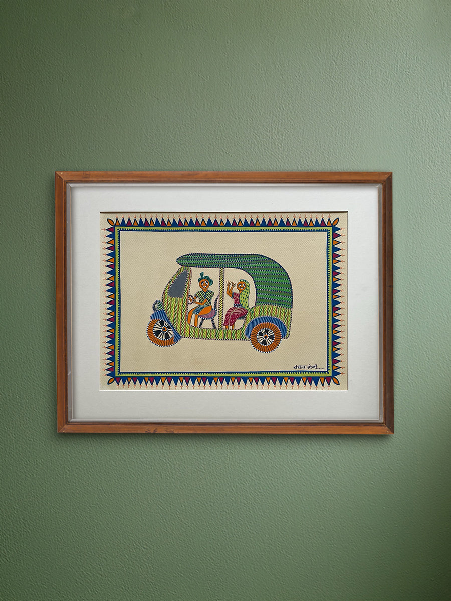 Buy Rickshaw In Pithora art by Chanchal Soni