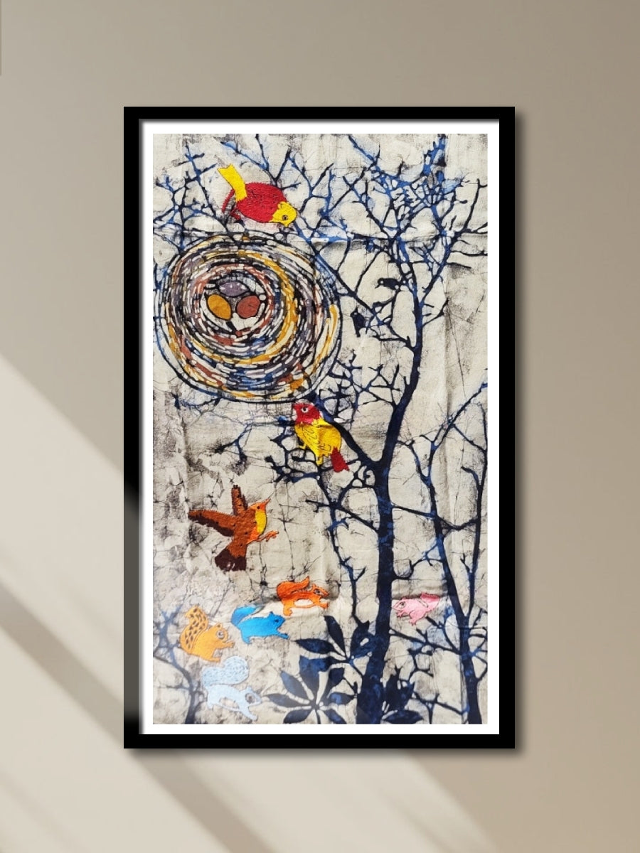 Shop Serene Nature in Batik and Kantha by Kartik Manna