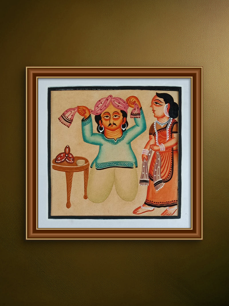 Buy The Babu and Bibi In Kalighat by Bapi Chitrakar