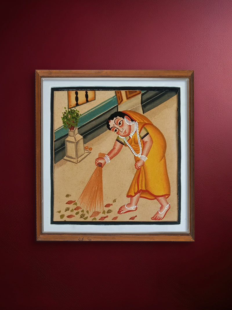 Buy The Daily House Chores: Women Cleaning in Kalighat by Bapi Chitrakar
