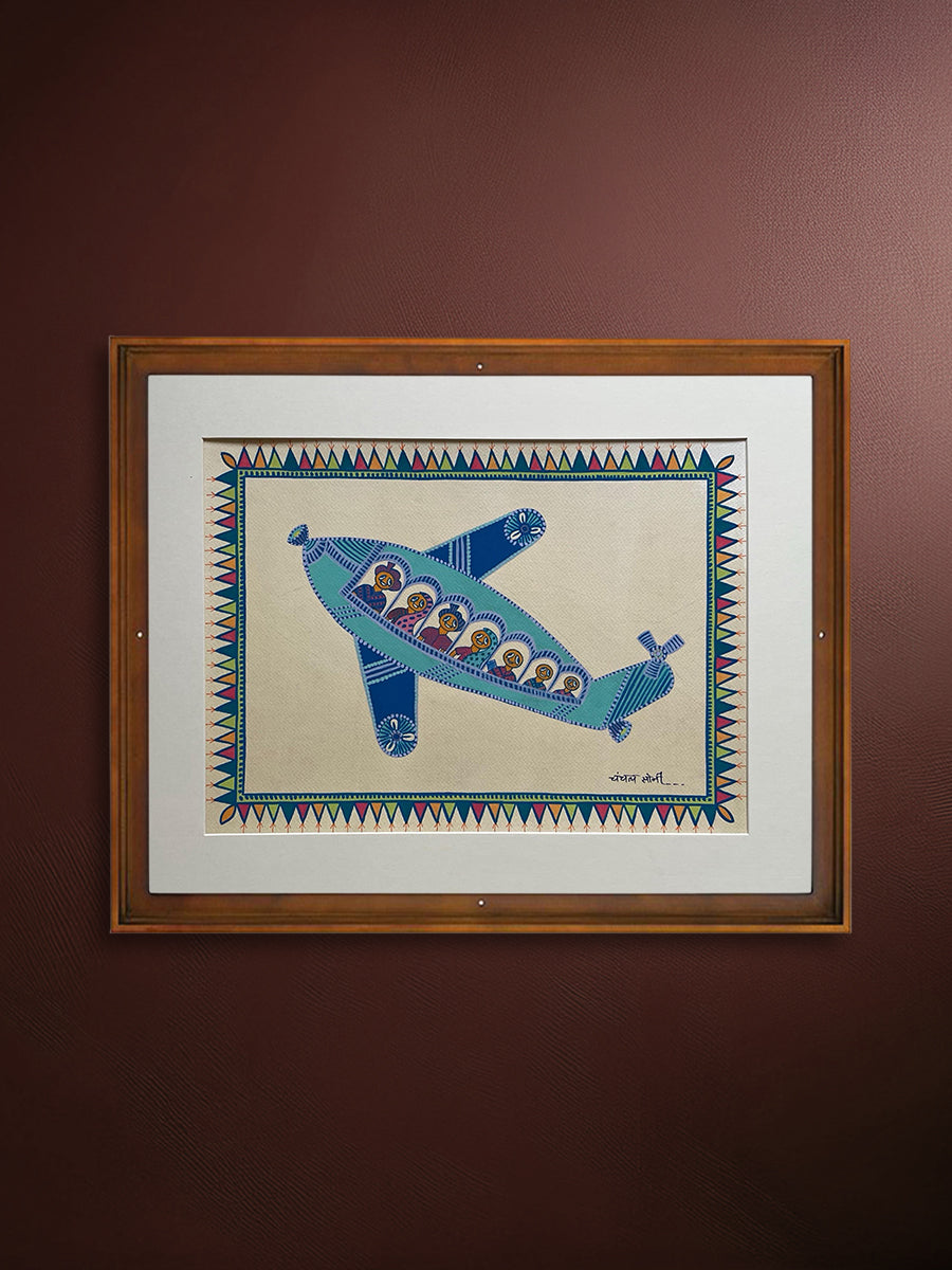 Buy The Take Off: Airplane In Pithora art by Chanchal Soni