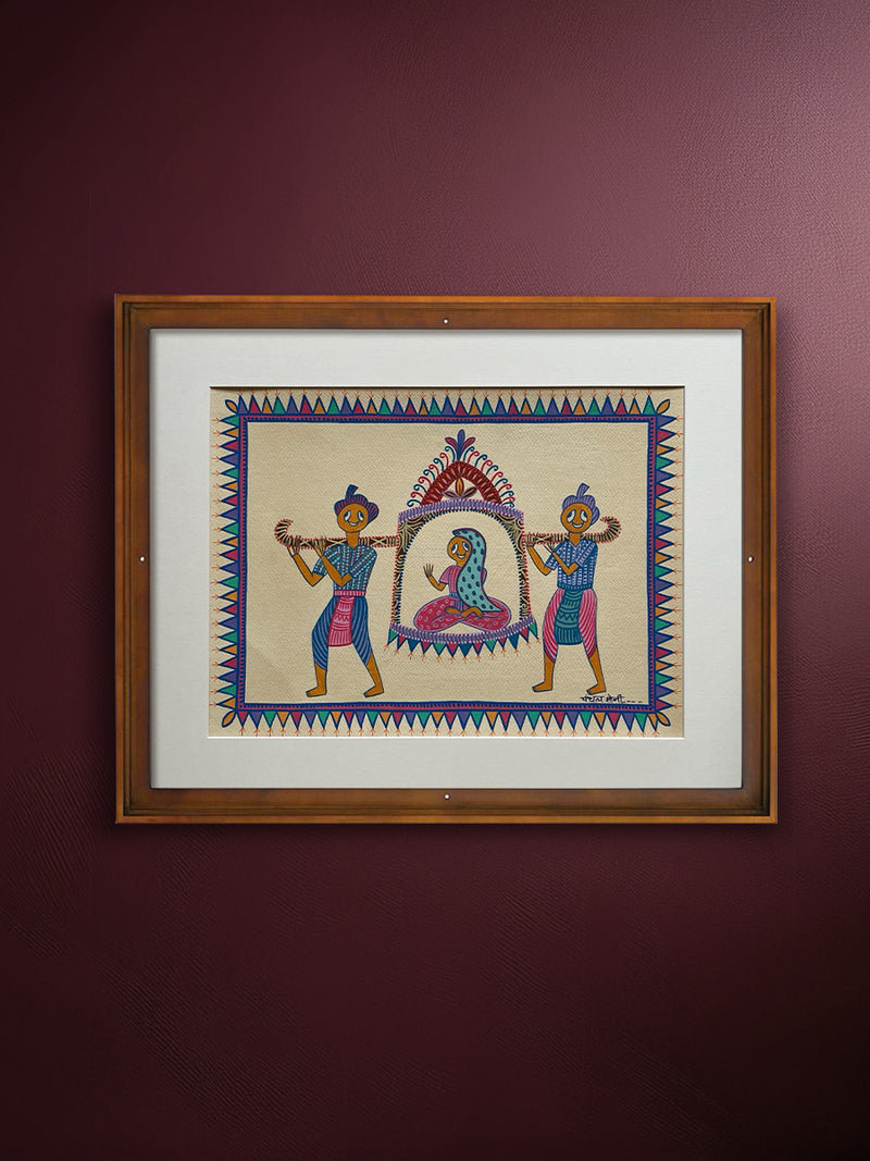 Buy The Traditional Paalki (Palanquin) In Pithora art by Chanchal Soni