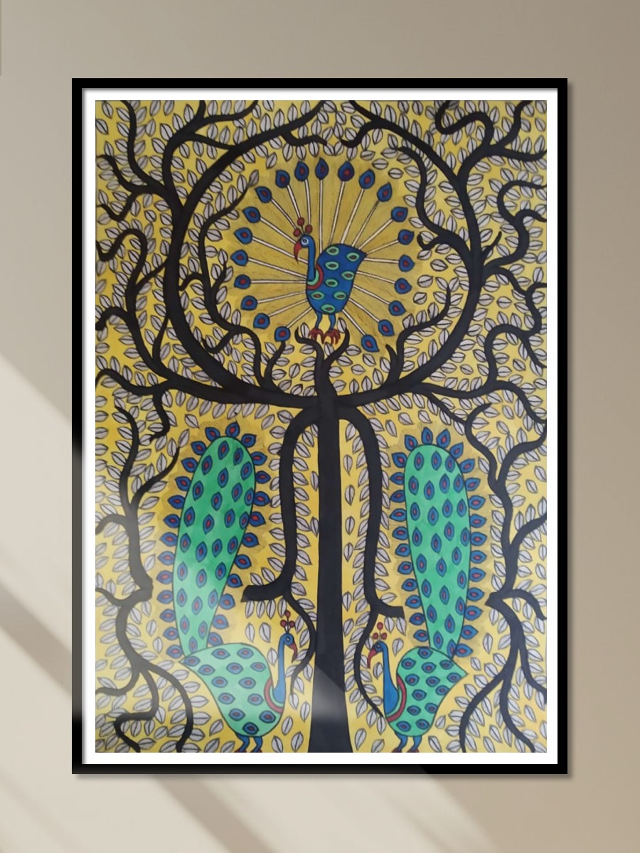 Buy Traditional Indian Tree Of Life Painting In Madhubani Artwork