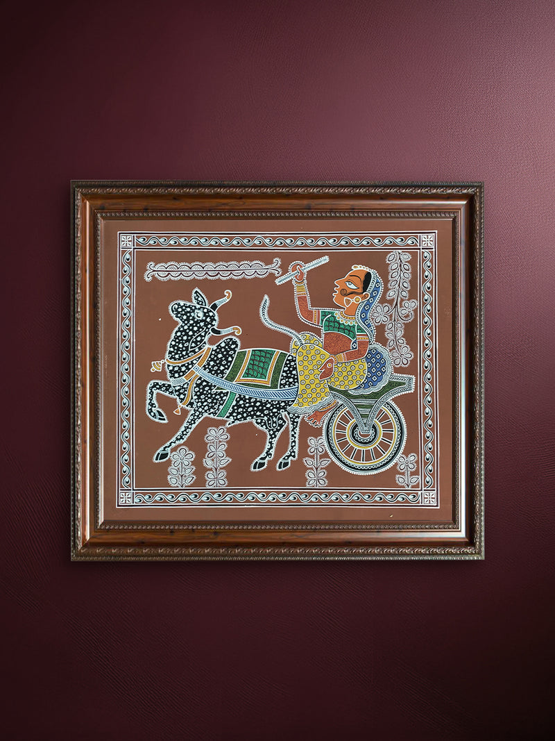 Buy Women Riding Bullock Cart In Mandana by Vidya Soni