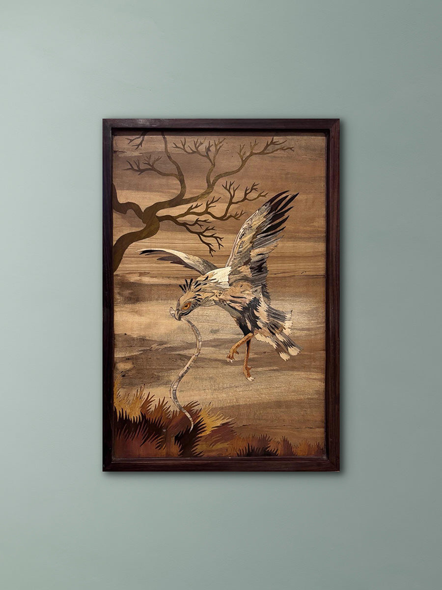 Purchase Predator and Pray In Wood Inlay by Mohan Kumar