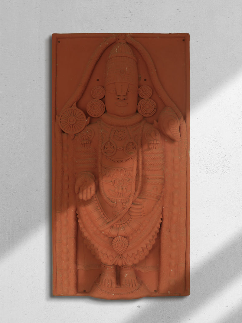 Tirupati Balaji’s depiction in Terracotta by Dinesh Molela