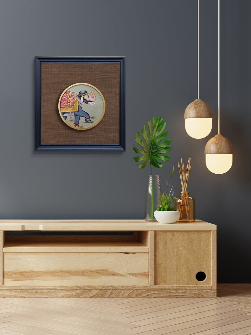 Embellish your space with the enchanting beauty of the Cow by acquiring this exquisite miniature tapestry - it's available for sale now!