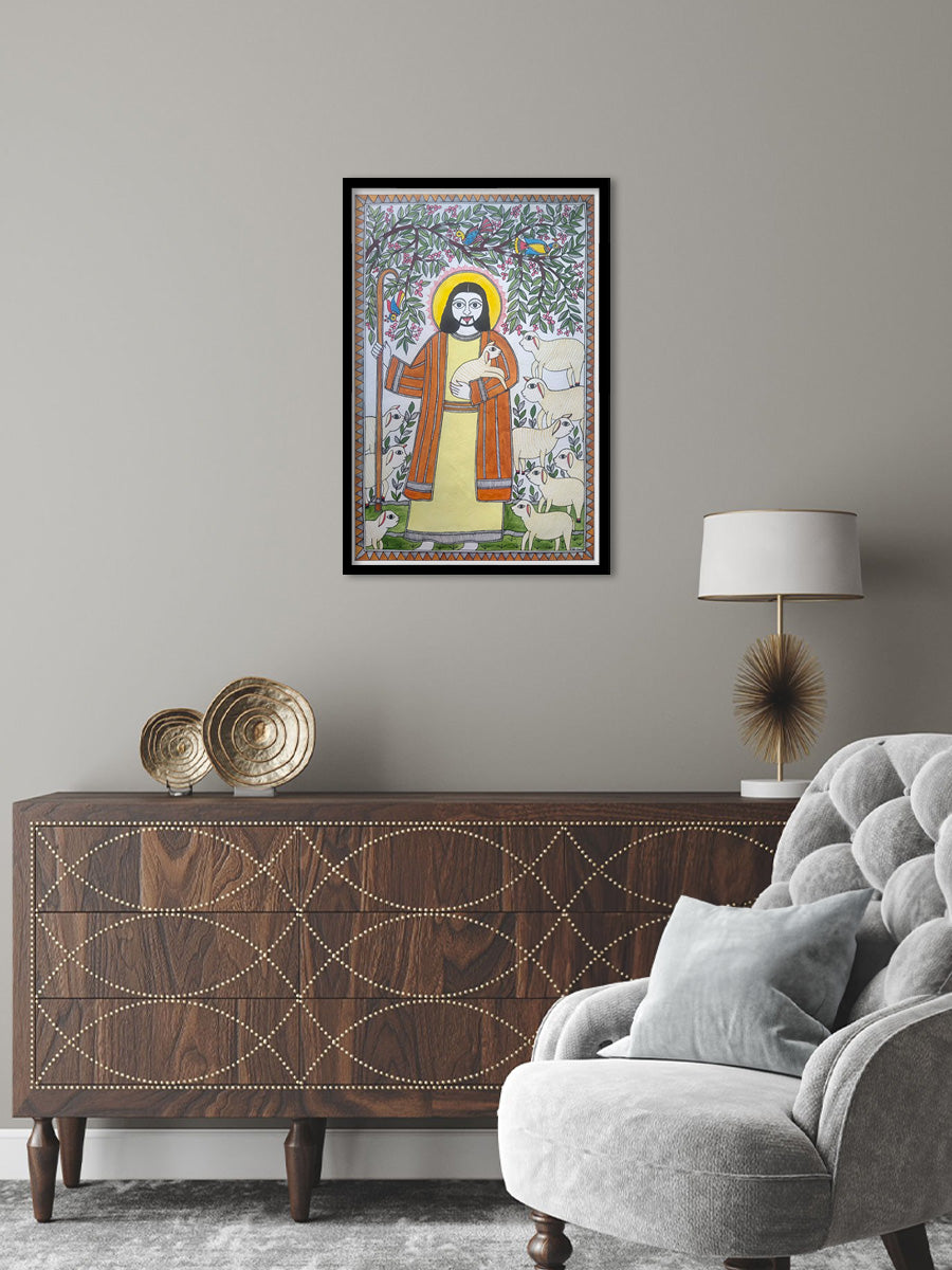 Buy Jesus Madhubani Painting by Priti Karn - MeMeraki – MeMeraki