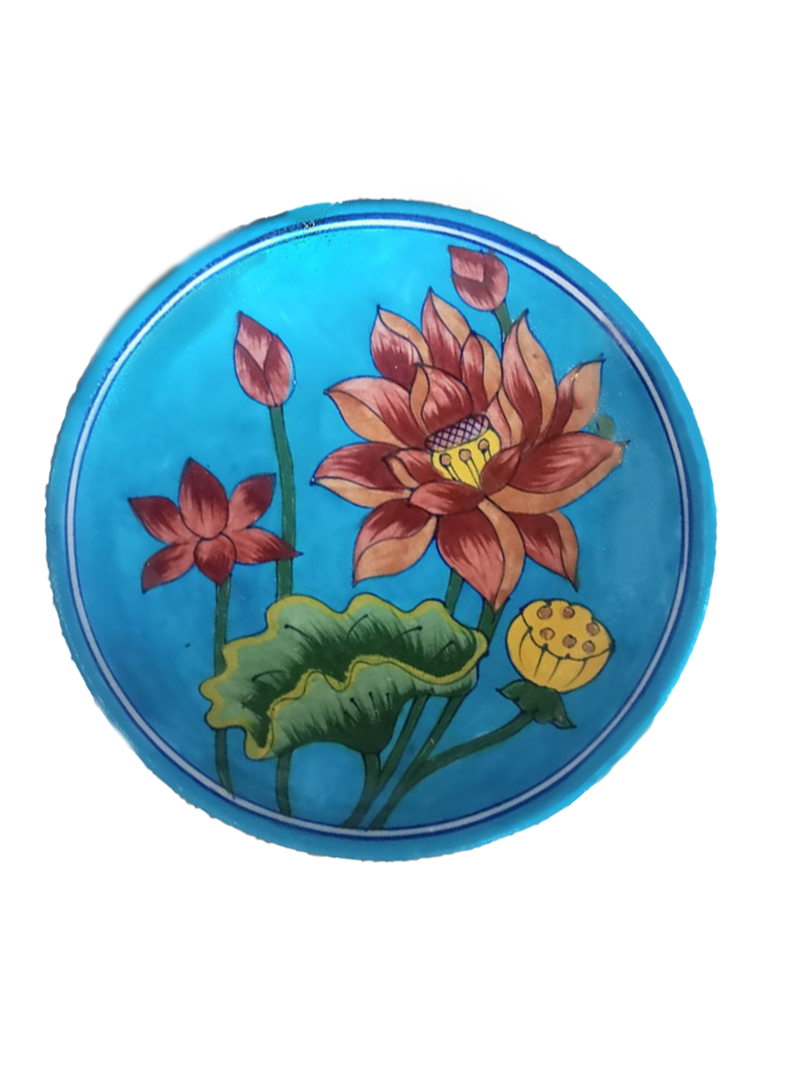 Order Online Shop Rajasthani Blue Pottery Plate for home decor
